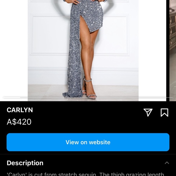 ABYSSBYABBY dress size small in a silver color - Picture 8 of 8